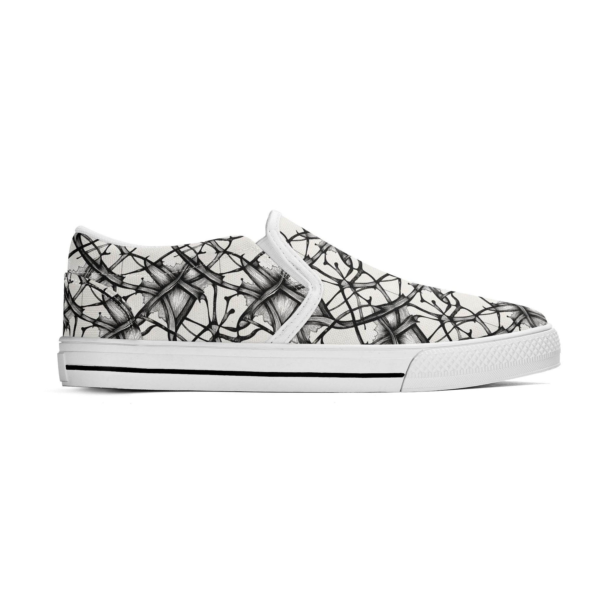 Women's Floral Ink Rubber Slip On Shoes - DeRose Seasonal