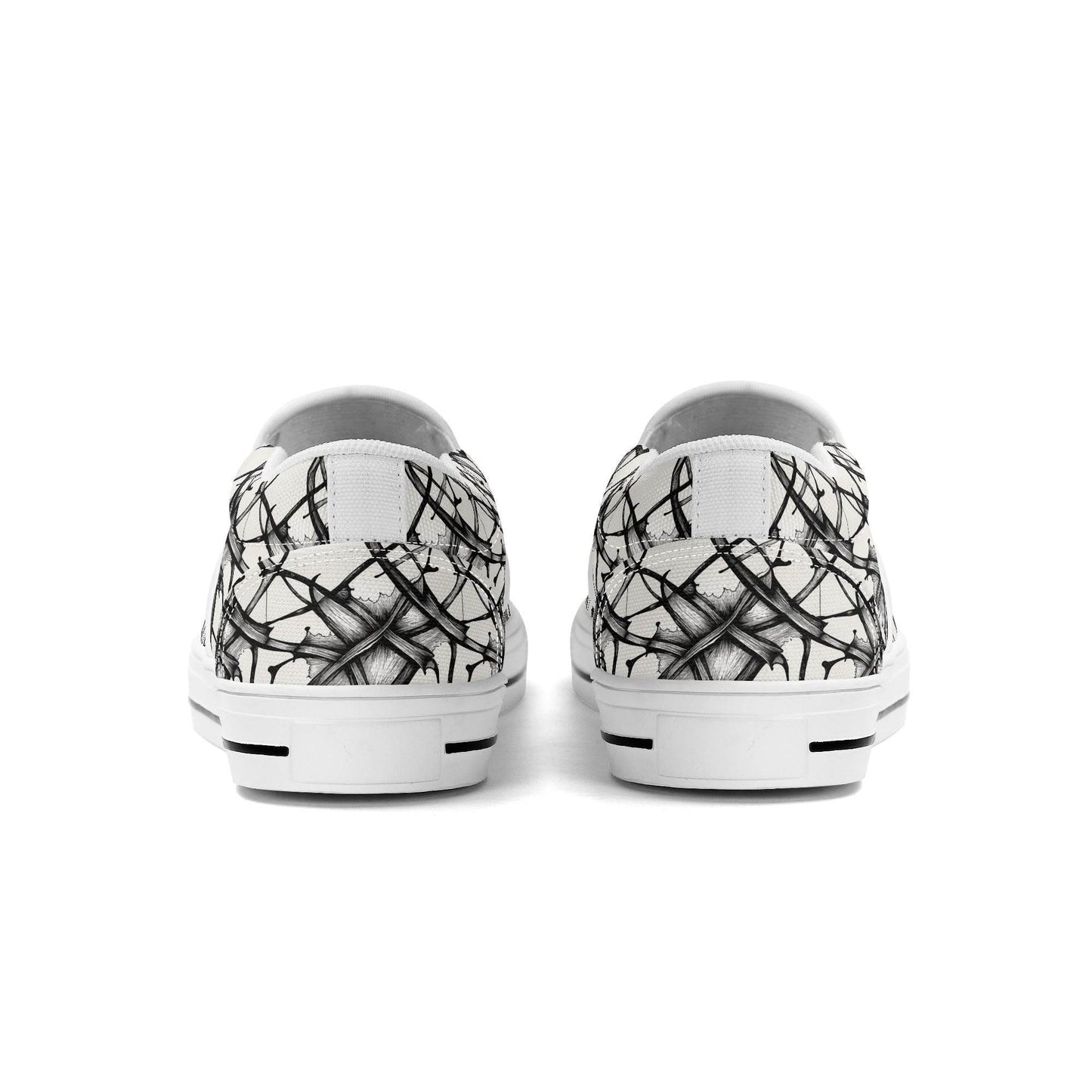 Women's Floral Ink Rubber Slip On Shoes - DeRose Seasonal