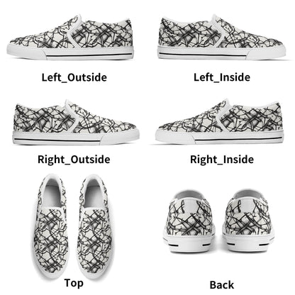 Women's Floral Ink Rubber Slip On Shoes - DeRose Seasonal