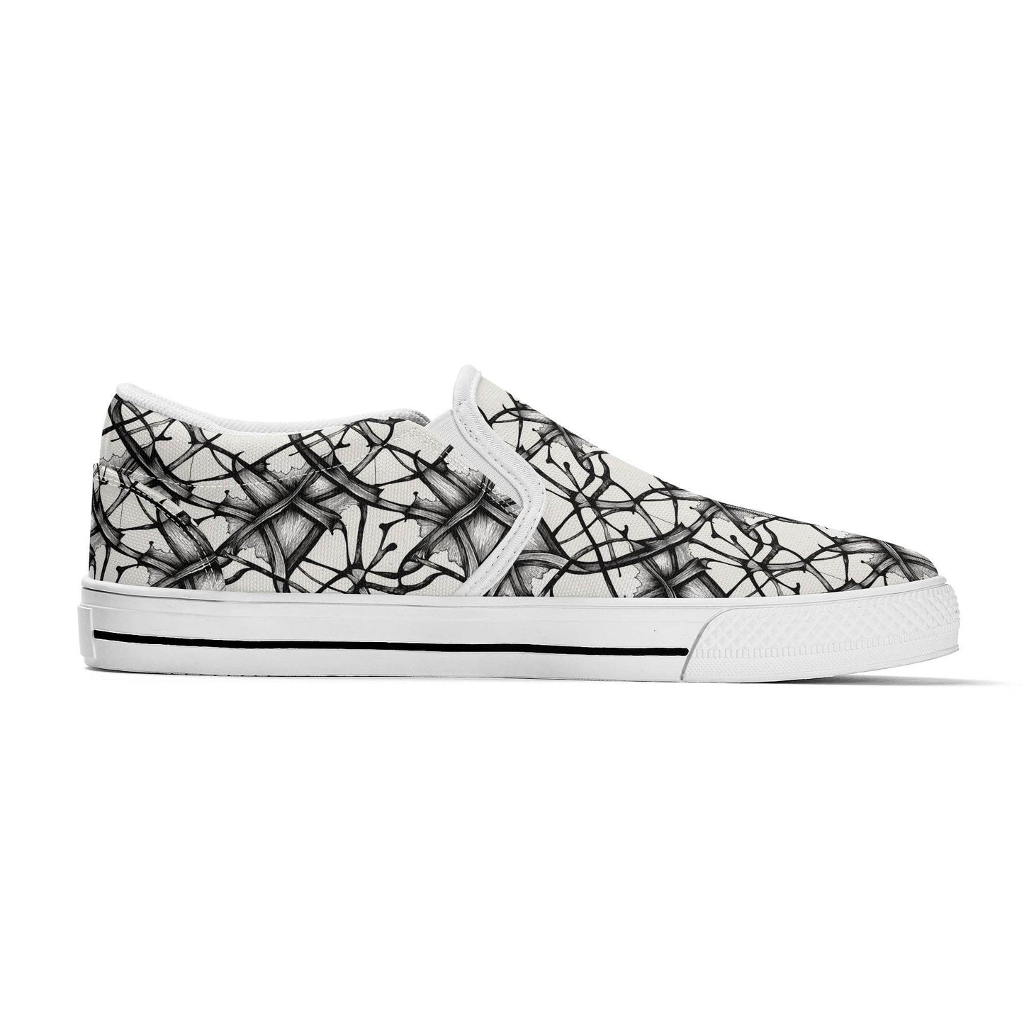 Women's Floral Ink Rubber Slip On Shoes - DeRose Seasonal