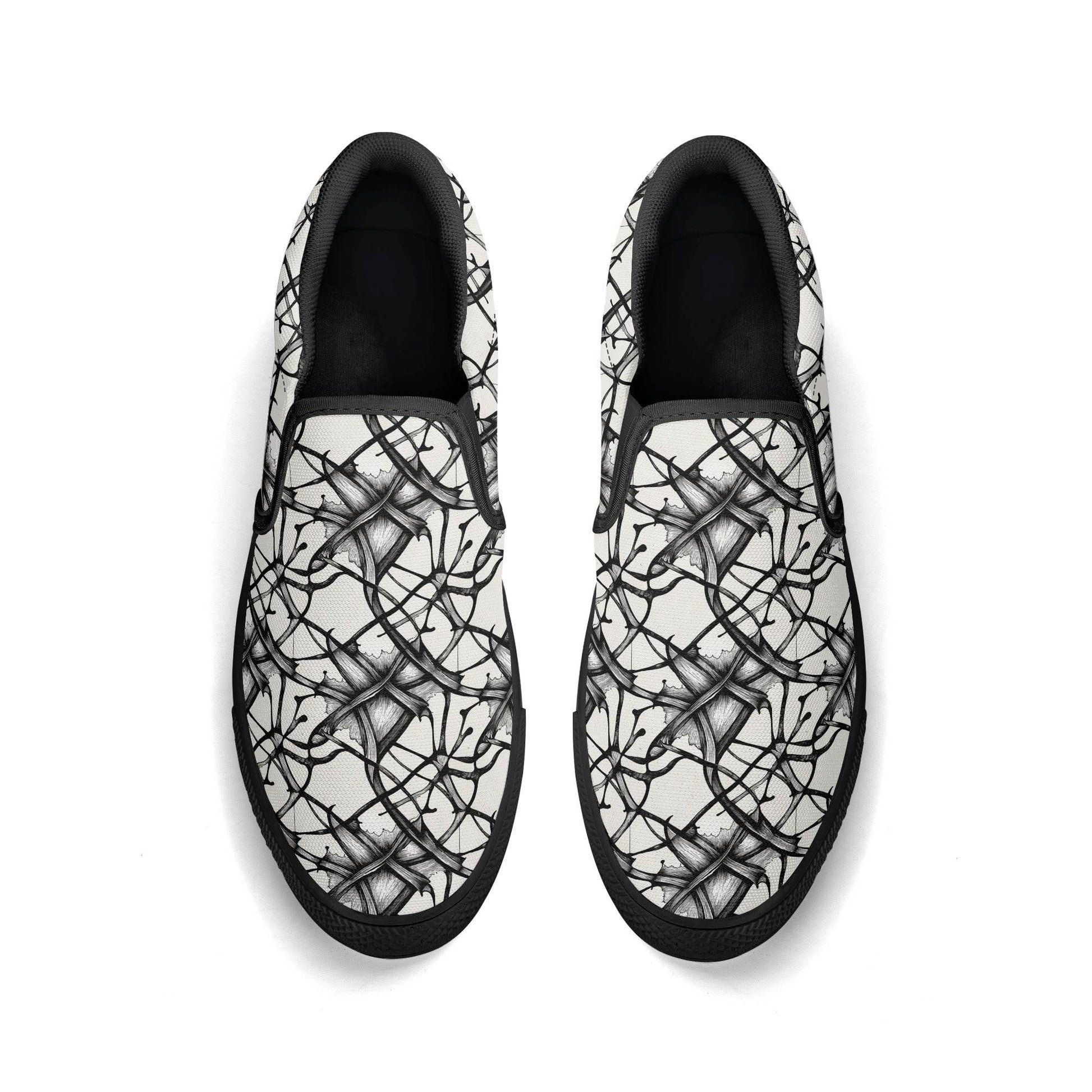 Women's Floral Ink Rubber Slip On Shoes - DeRose Seasonal