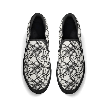 Women's Floral Ink Rubber Slip On Shoes - DeRose Seasonal
