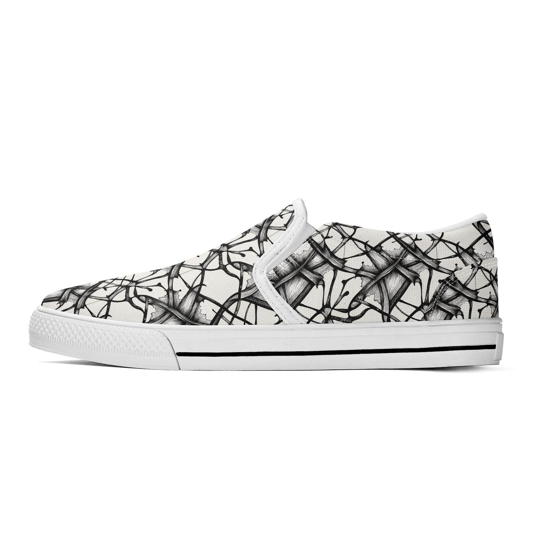 Women's Floral Ink Rubber Slip On Shoes - DeRose Seasonal