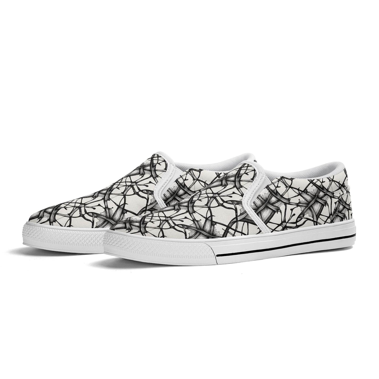 Women's Floral Ink Rubber Slip On Shoes - DeRose Seasonal