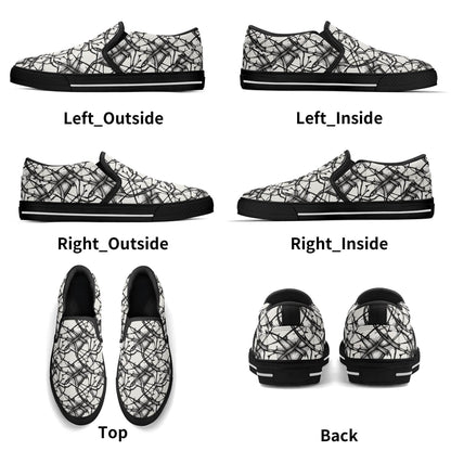 Women's Floral Ink Rubber Slip On Shoes - DeRose Seasonal
