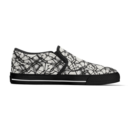Women's Floral Ink Rubber Slip On Shoes - DeRose Seasonal