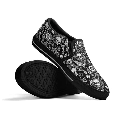 Women's Flying Skulls Rubber Slip On Shoes - DeRose Seasonal