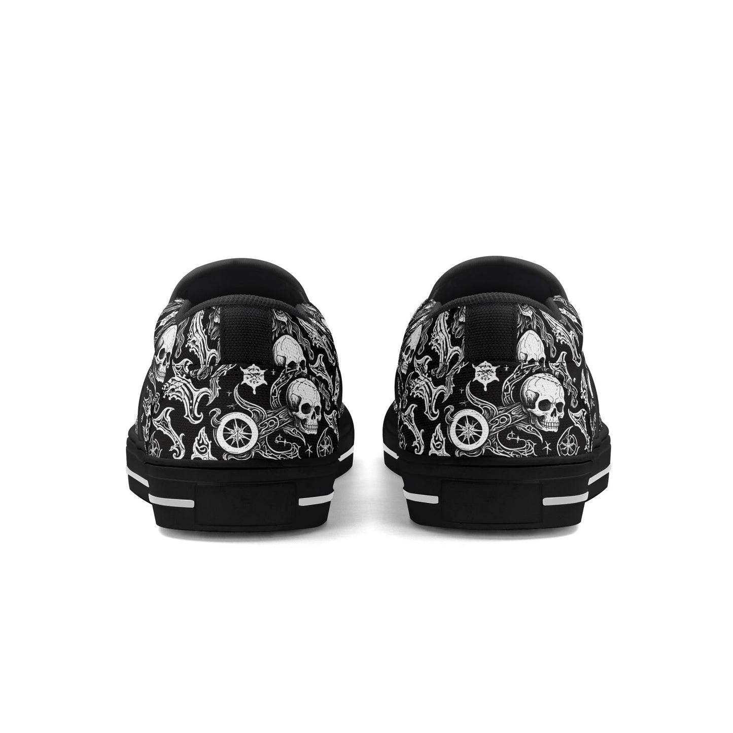 Women's Flying Skulls Rubber Slip On Shoes - DeRose Seasonal