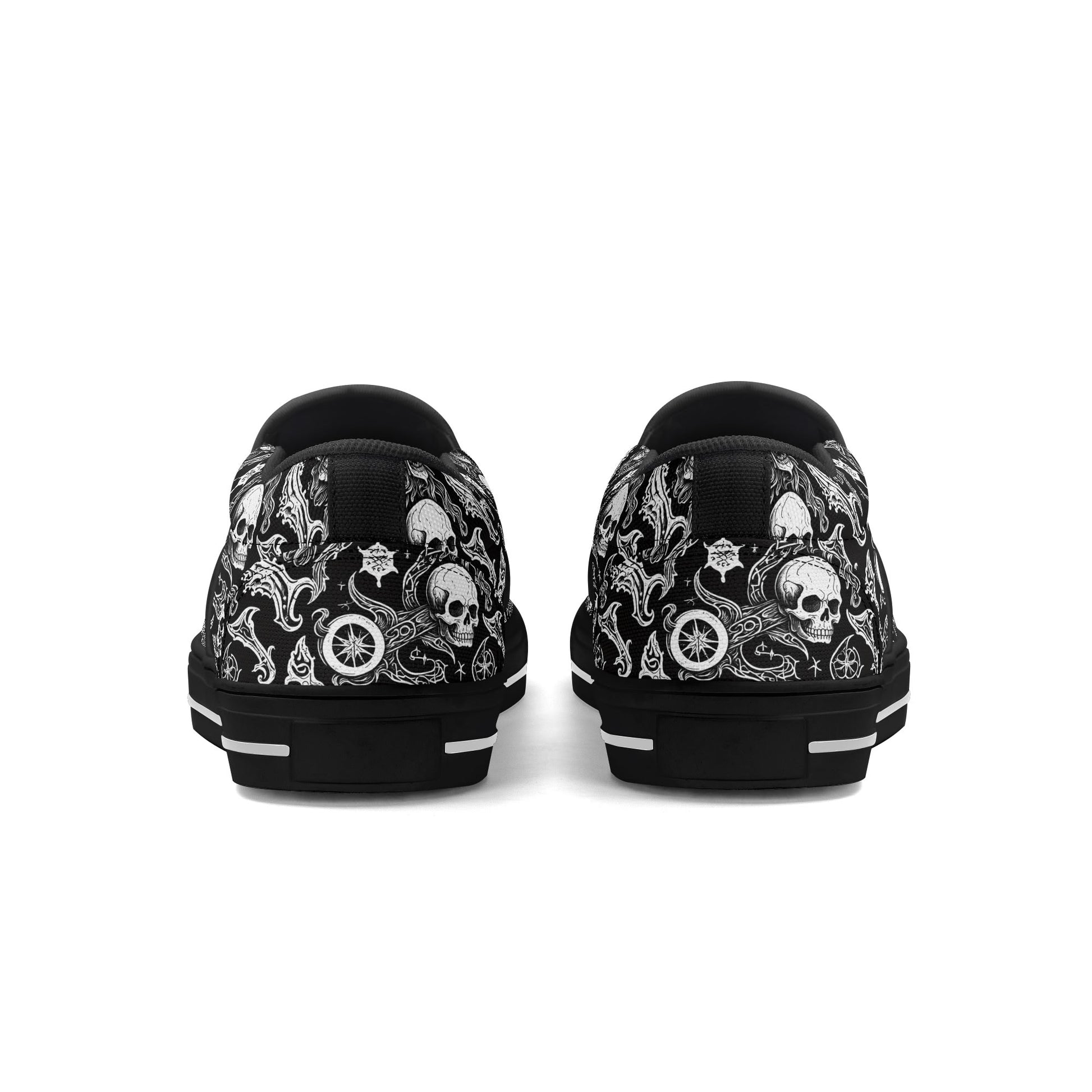 Women's Flying Skulls Rubber Slip On Shoes - DeRose Seasonal