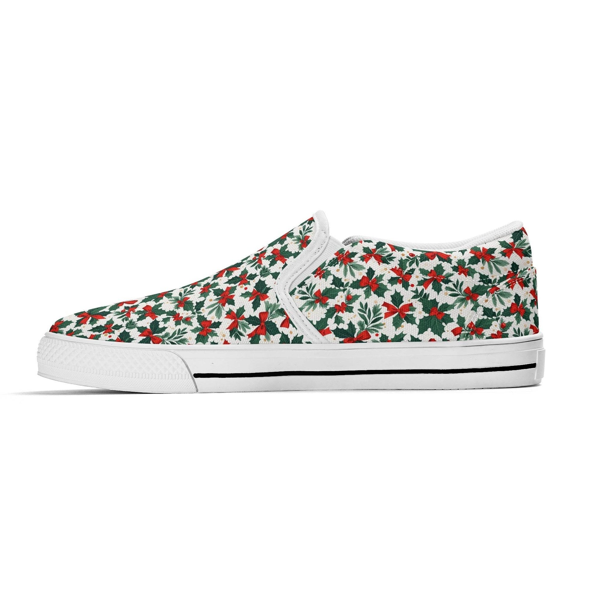 Women's Holly Bow Rubber Slip On Shoes - DeRose Seasonal