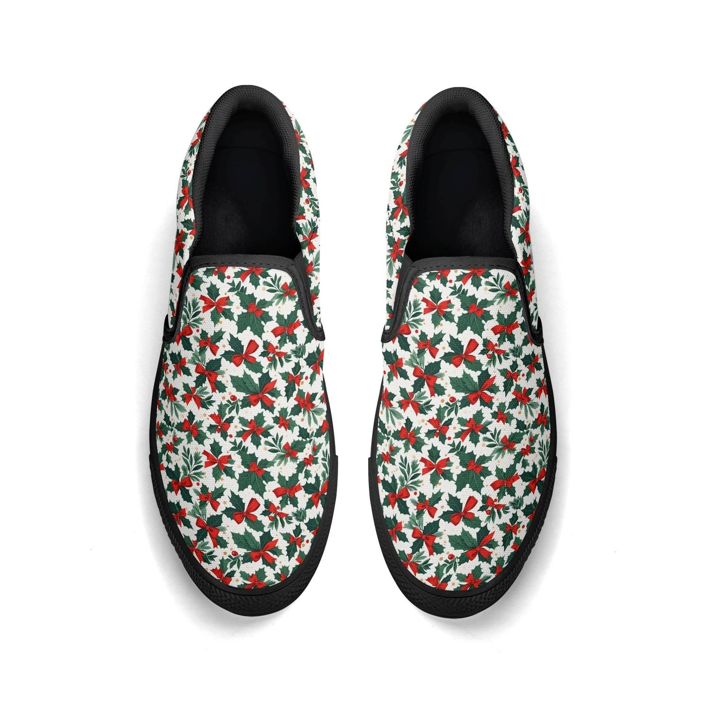 Women's Holly Bow Rubber Slip On Shoes - DeRose Seasonal