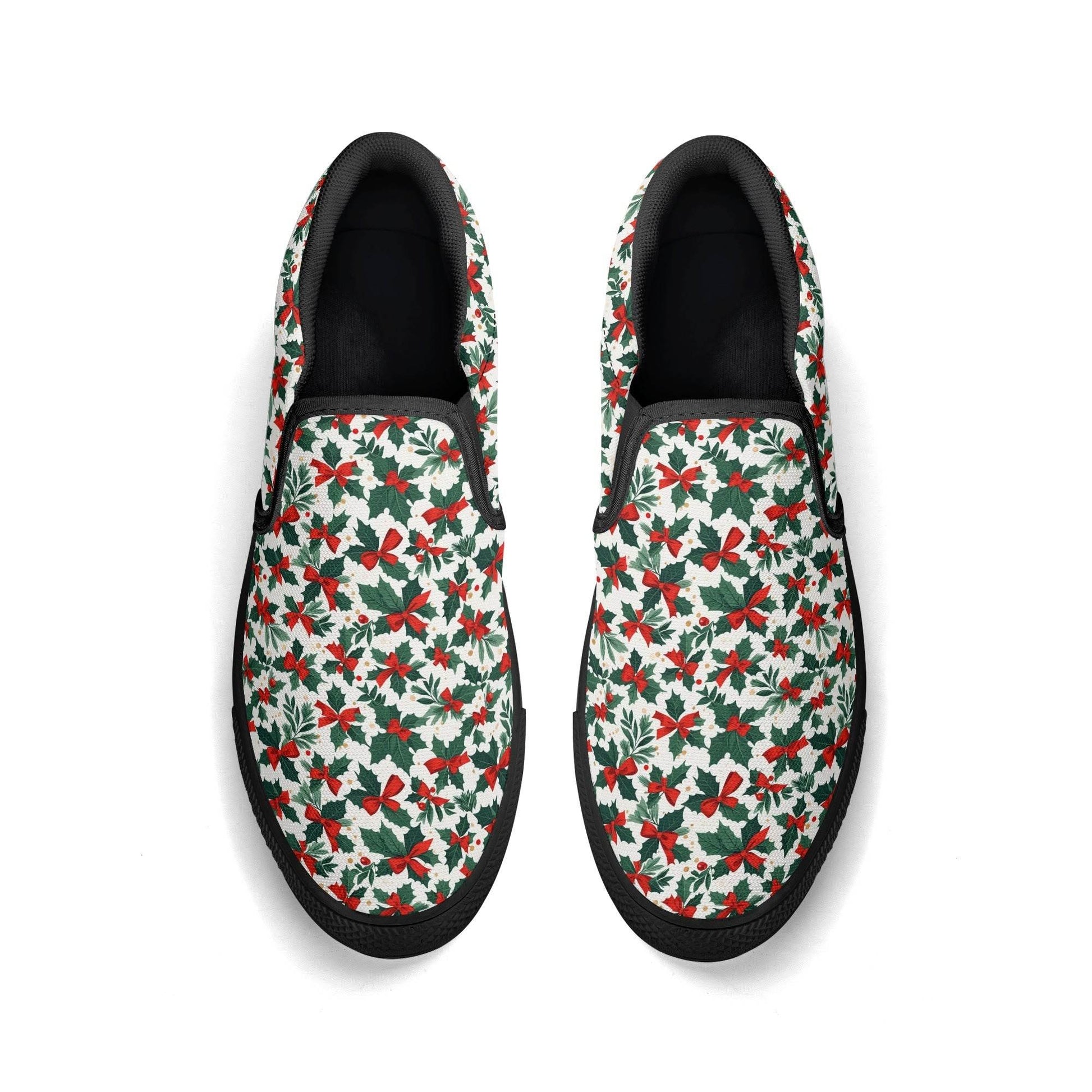 Women's Holly Bow Rubber Slip On Shoes - DeRose Seasonal