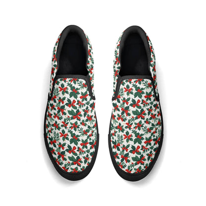 Women's Holly Bow Rubber Slip On Shoes - DeRose Seasonal