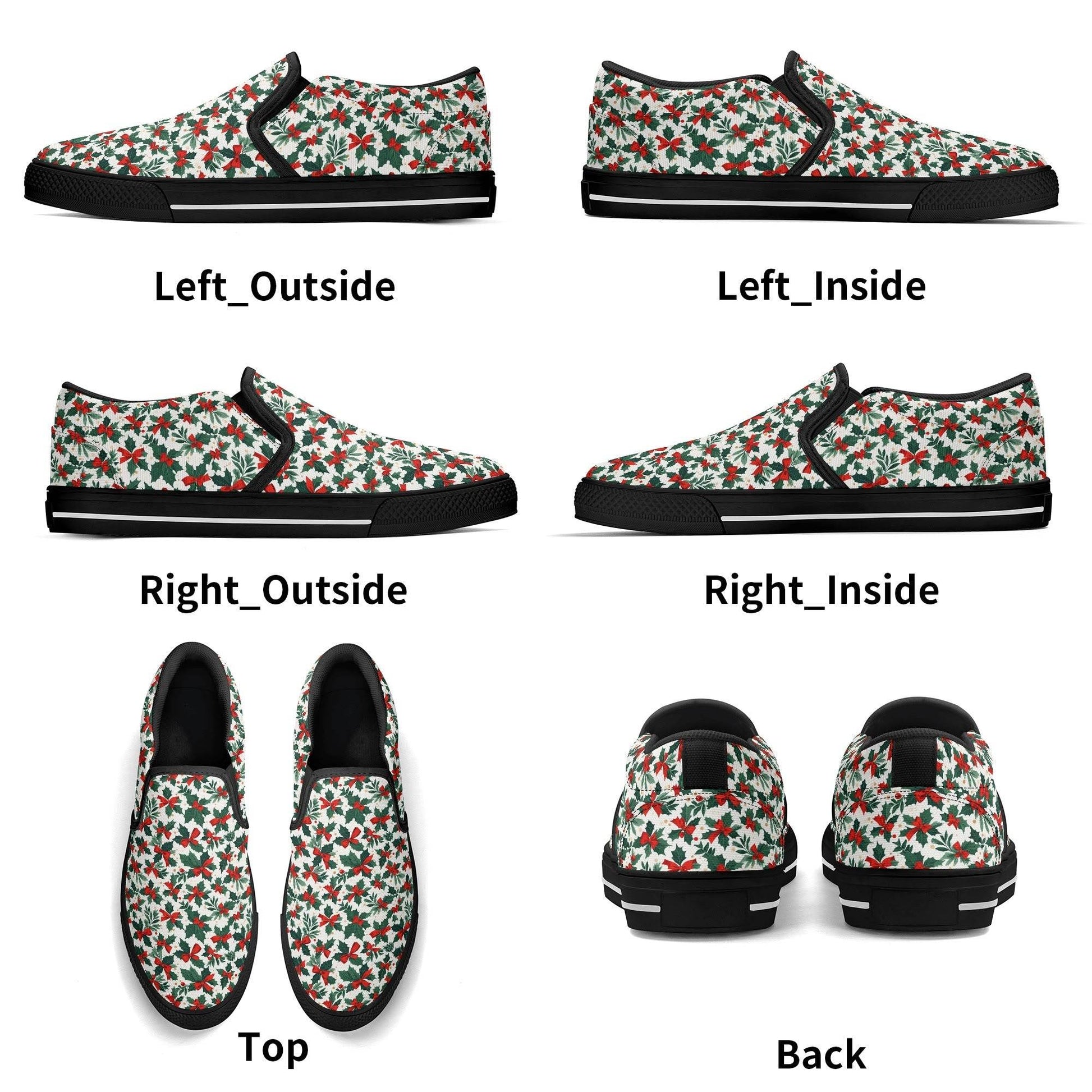 Women's Holly Bow Rubber Slip On Shoes - DeRose Seasonal