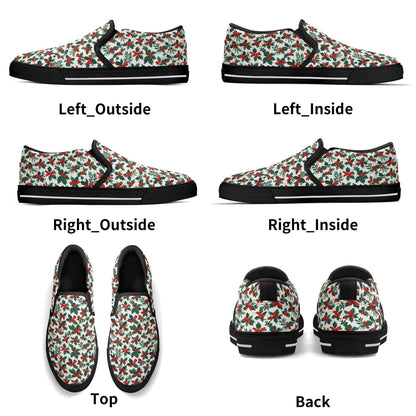 Women's Holly Bow Rubber Slip On Shoes - DeRose Seasonal