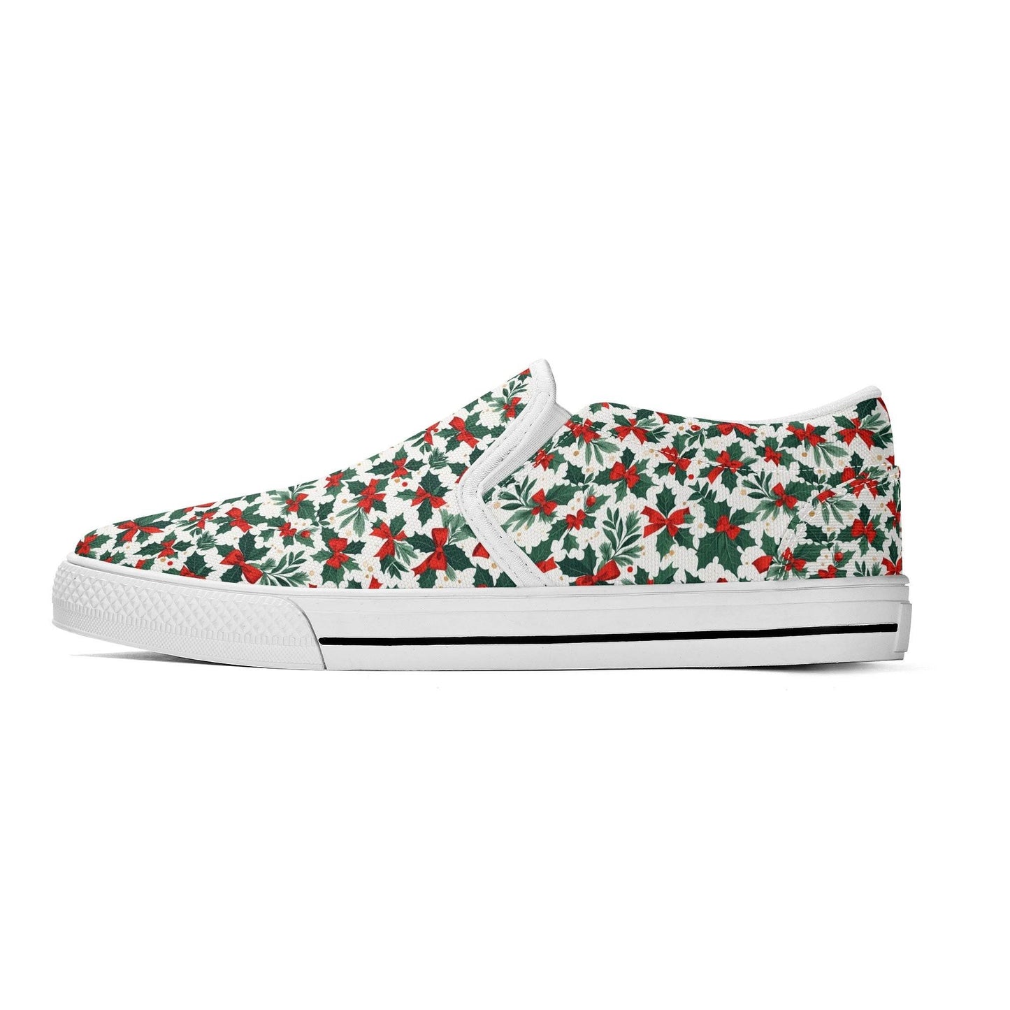 Women's Holly Bow Rubber Slip On Shoes - DeRose Seasonal