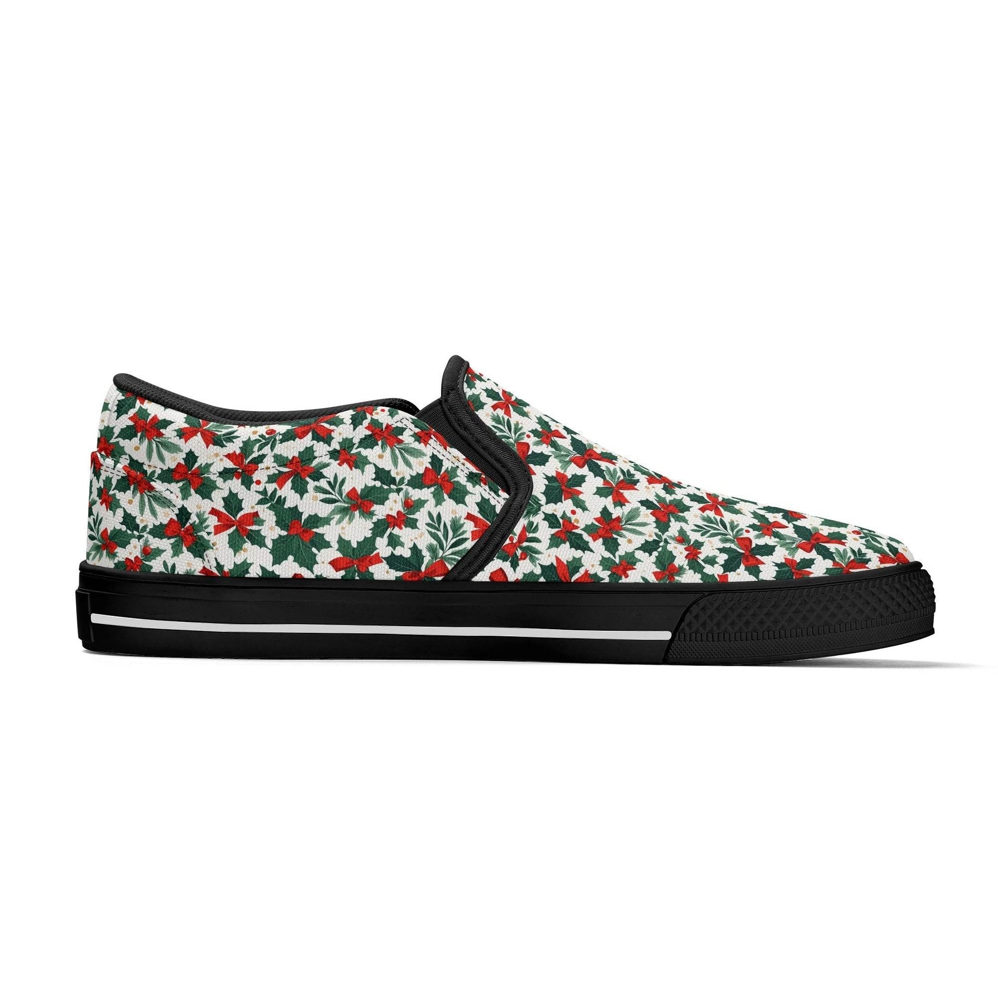 Women's Holly Bow Rubber Slip On Shoes - DeRose Seasonal