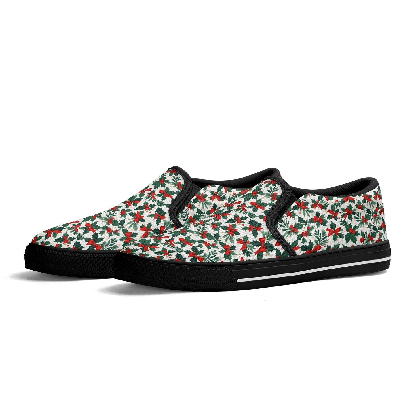 Women's Holly Bow Rubber Slip On Shoes - DeRose Seasonal