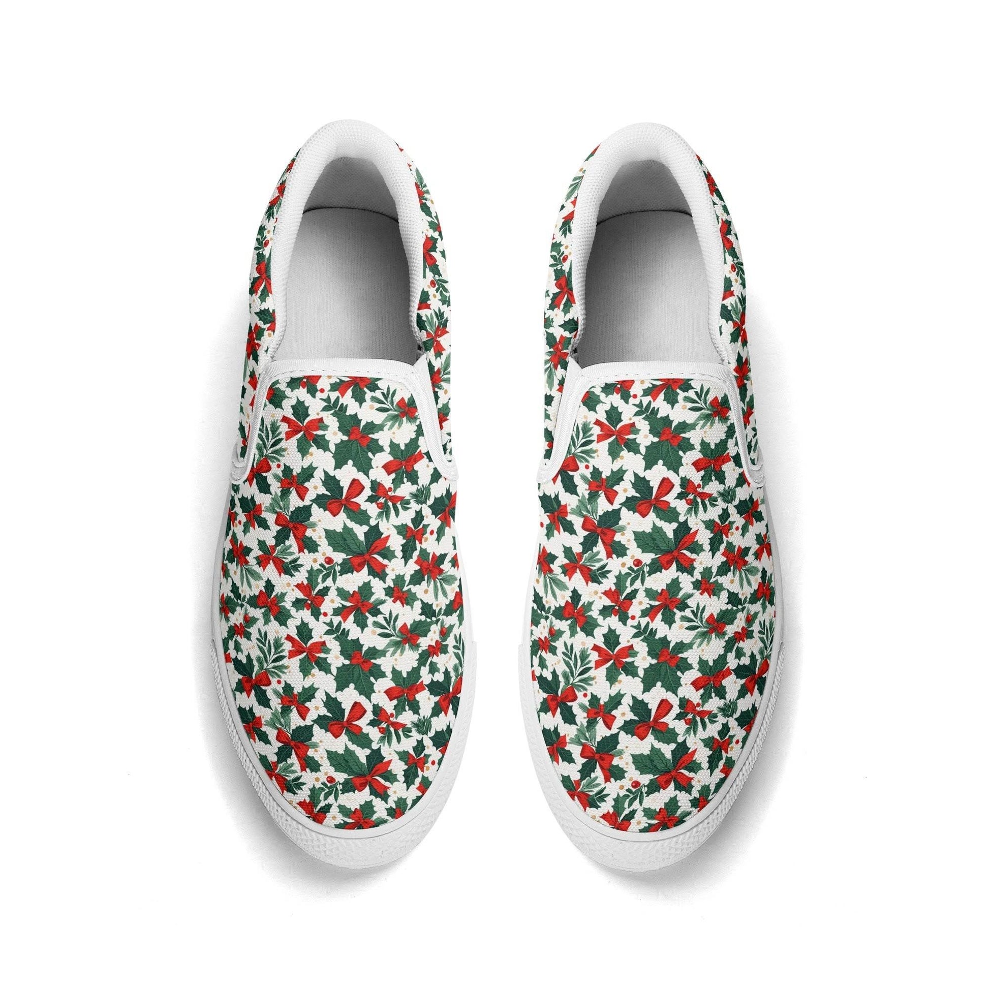Women's Holly Bow Rubber Slip On Shoes - DeRose Seasonal