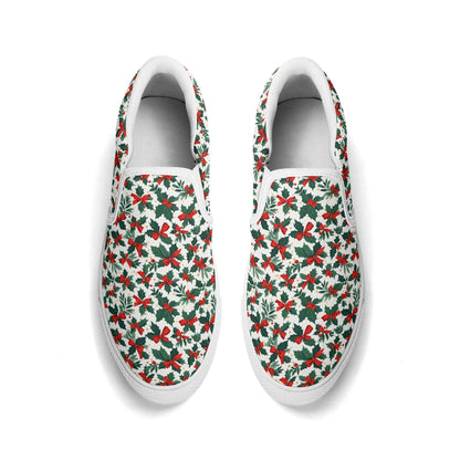 Women's Holly Bow Rubber Slip On Shoes - DeRose Seasonal