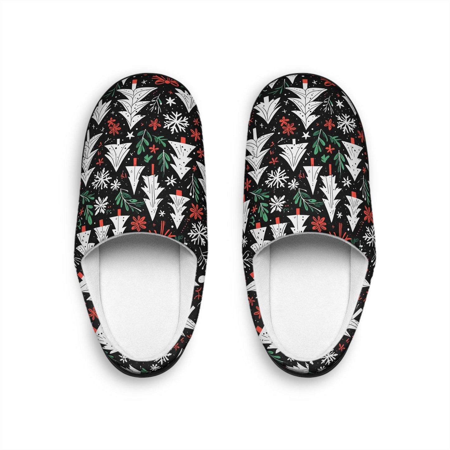 Women's Indoor Christmas Trees Slippers - DeRose Seasonal