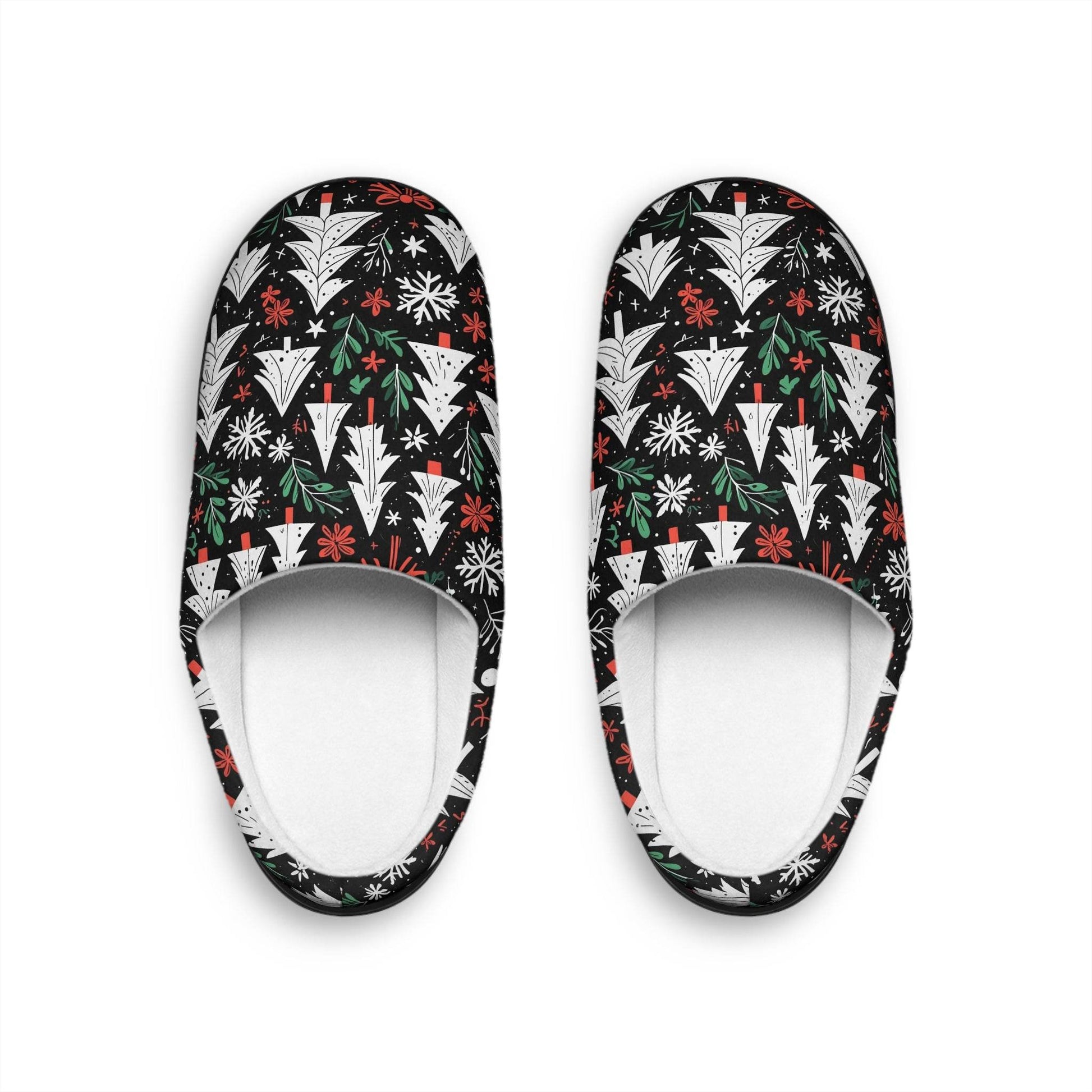 Women's Indoor Christmas Trees Slippers - DeRose Seasonal