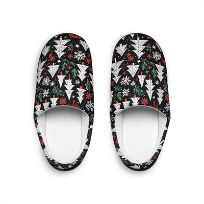 Women's Indoor Christmas Trees Slippers - DeRose Seasonal