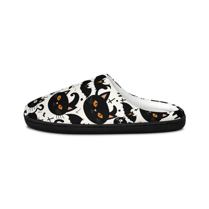 Women's Indoor Crazy Cat Halloween Slippers - DeRose Seasonal