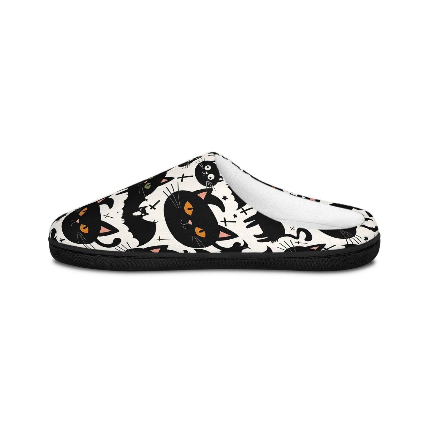 Women's Indoor Crazy Cat Halloween Slippers - DeRose Seasonal