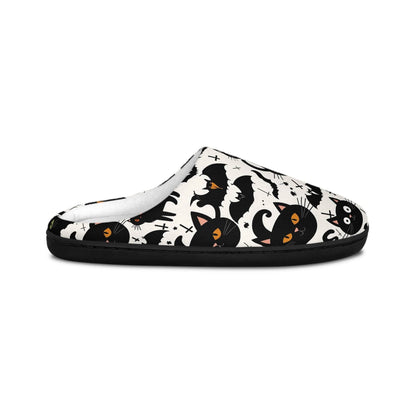 Women's Indoor Crazy Cat Halloween Slippers - DeRose Seasonal