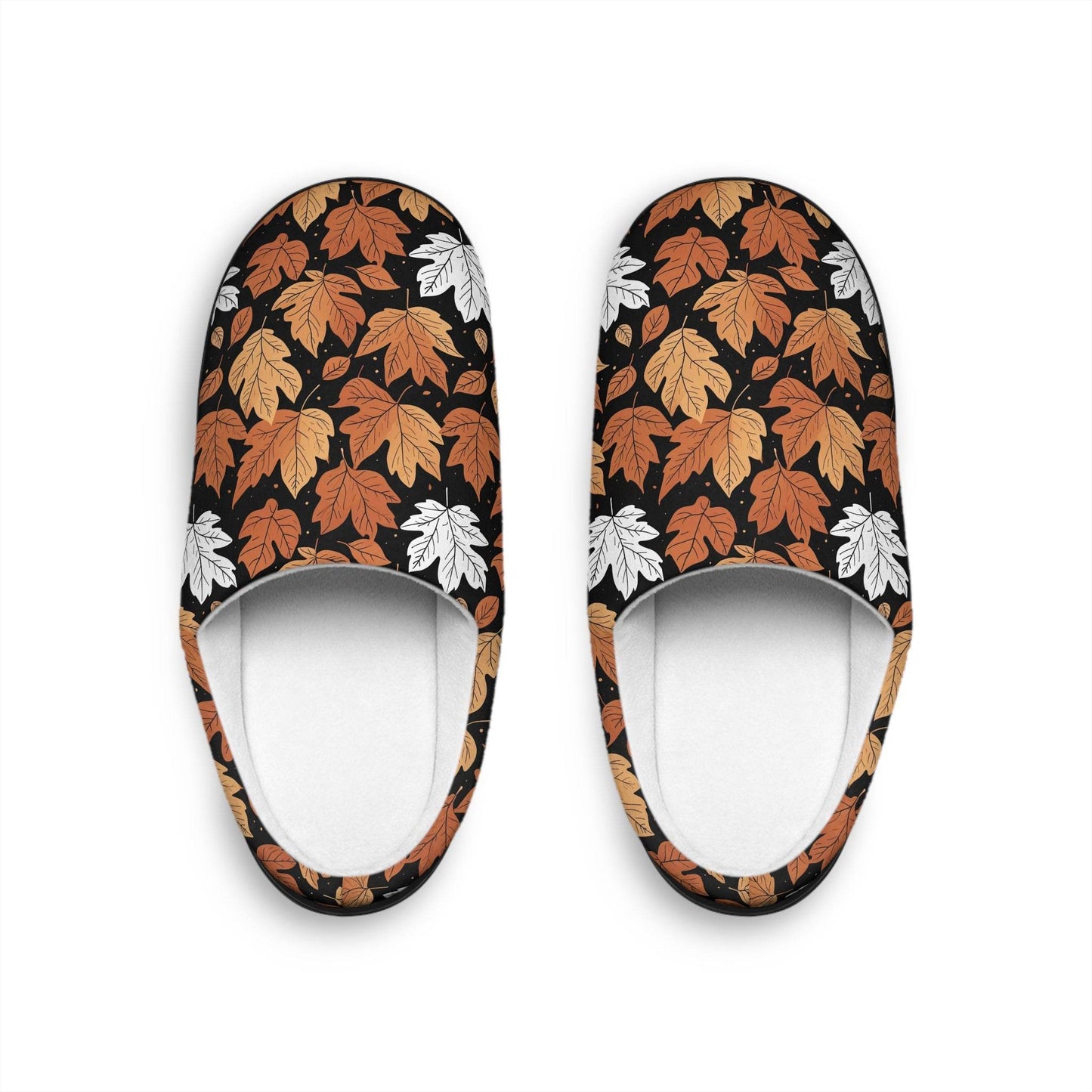 Women's Indoor Maple Leaves Fall Time Slippers - DeRose Seasonal