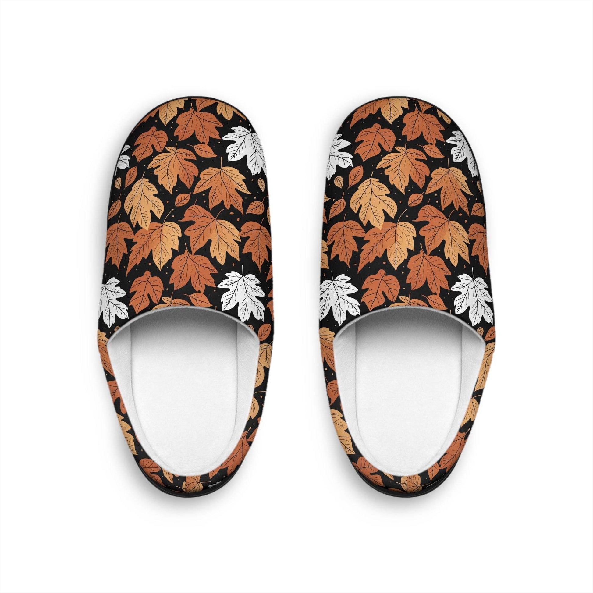 Women's Indoor Maple Leaves Fall Time Slippers - DeRose Seasonal
