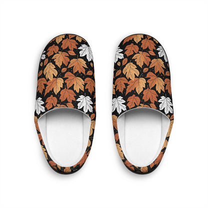 Women's Indoor Maple Leaves Fall Time Slippers - DeRose Seasonal