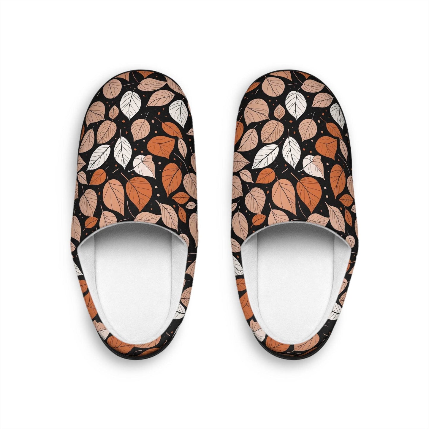 Women's Indoor Red Leaves Fall Time Slippers - DeRose Seasonal