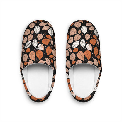 Women's Indoor Red Leaves Fall Time Slippers - DeRose Seasonal