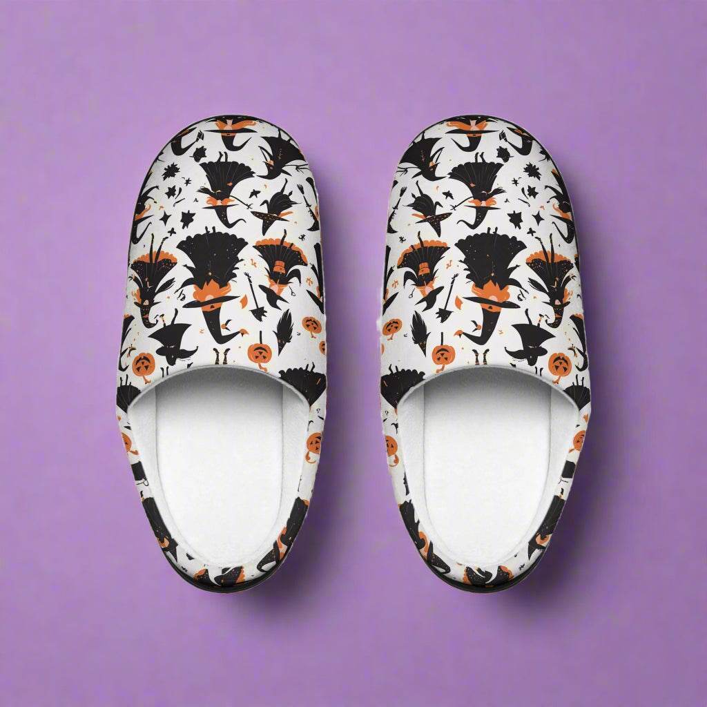 Women's Indoor Witches Halloween Slippers - DeRose Seasonal