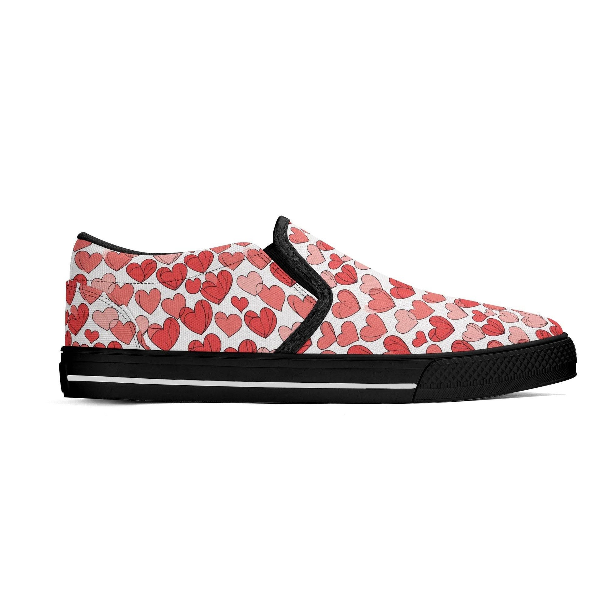 Women's Little Hearts Rubber Slip On Shoes - DeRose Seasonal