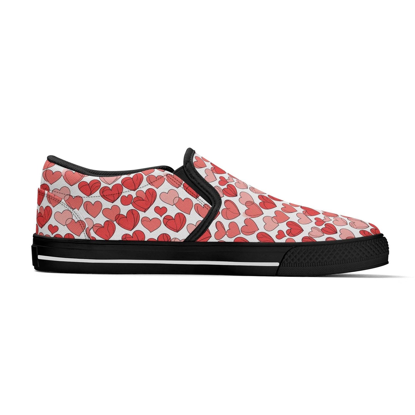 Women's Little Hearts Rubber Slip On Shoes - DeRose Seasonal