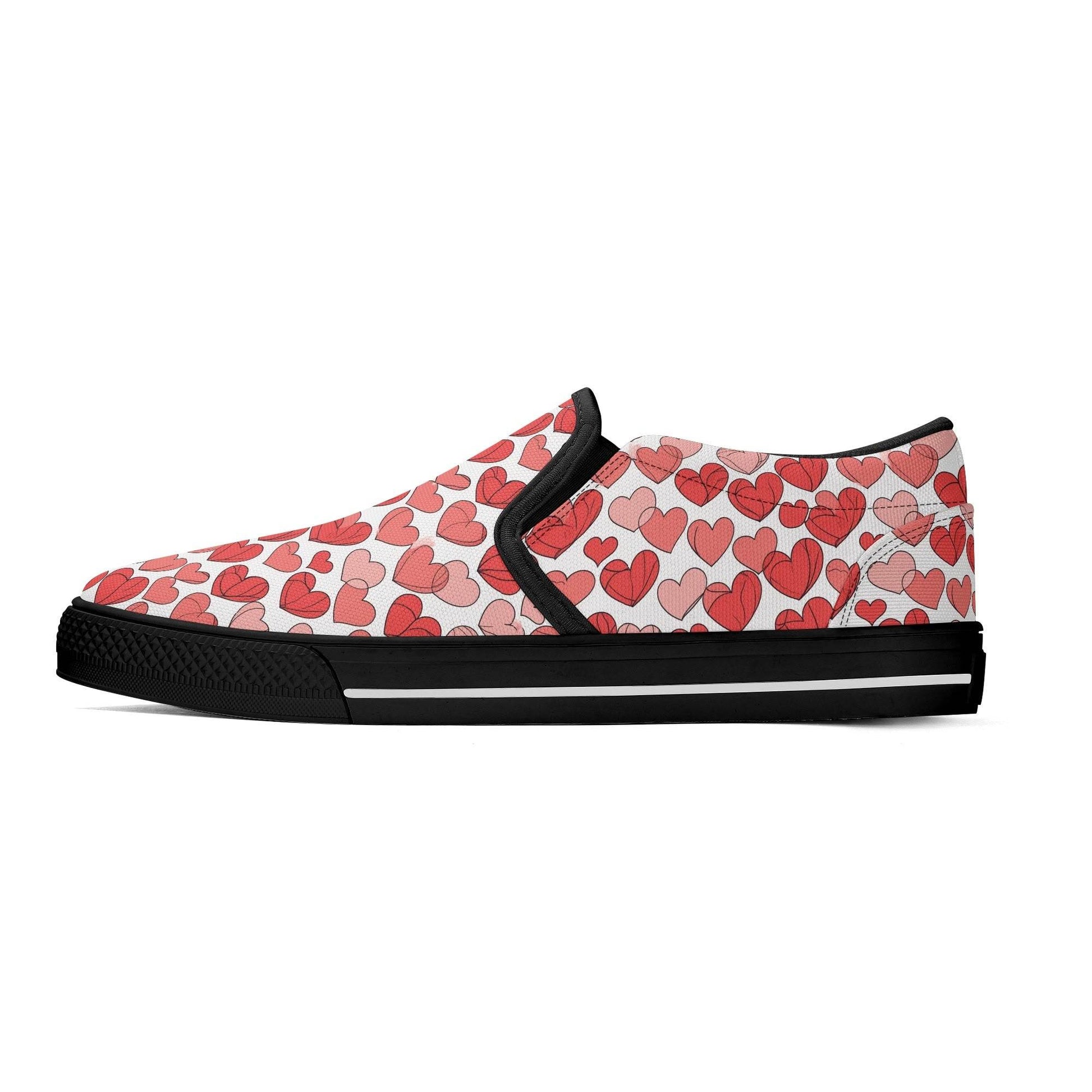 Women's Little Hearts Rubber Slip On Shoes - DeRose Seasonal