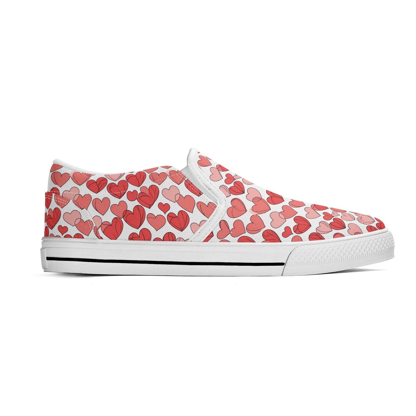 Women's Little Hearts Rubber Slip On Shoes - DeRose Seasonal