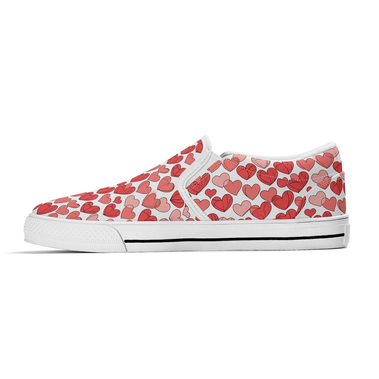 Women's Little Hearts Rubber Slip On Shoes - DeRose Seasonal
