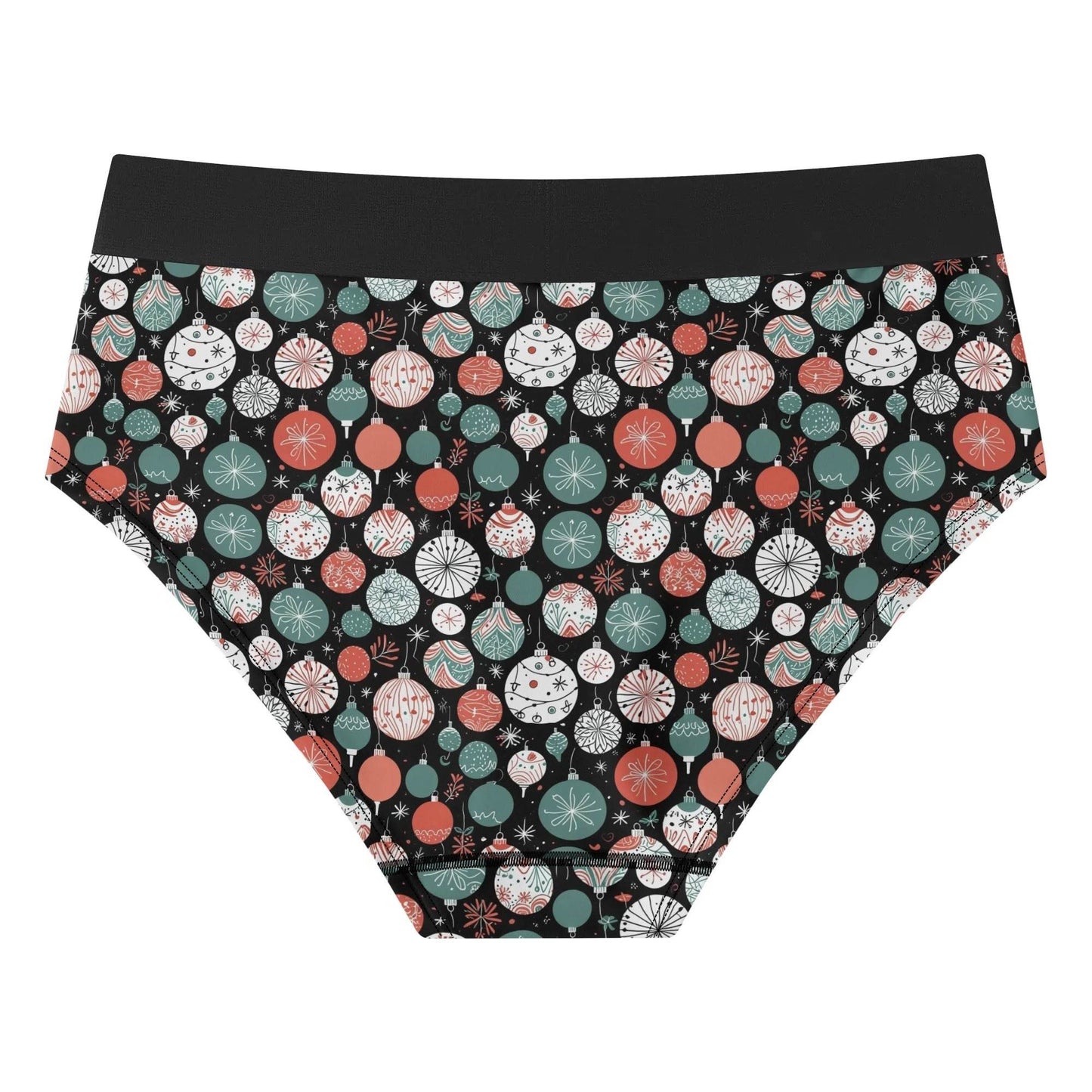 Women's Mid Waisted Colorful Ornaments Briefs - DeRose Seasonal