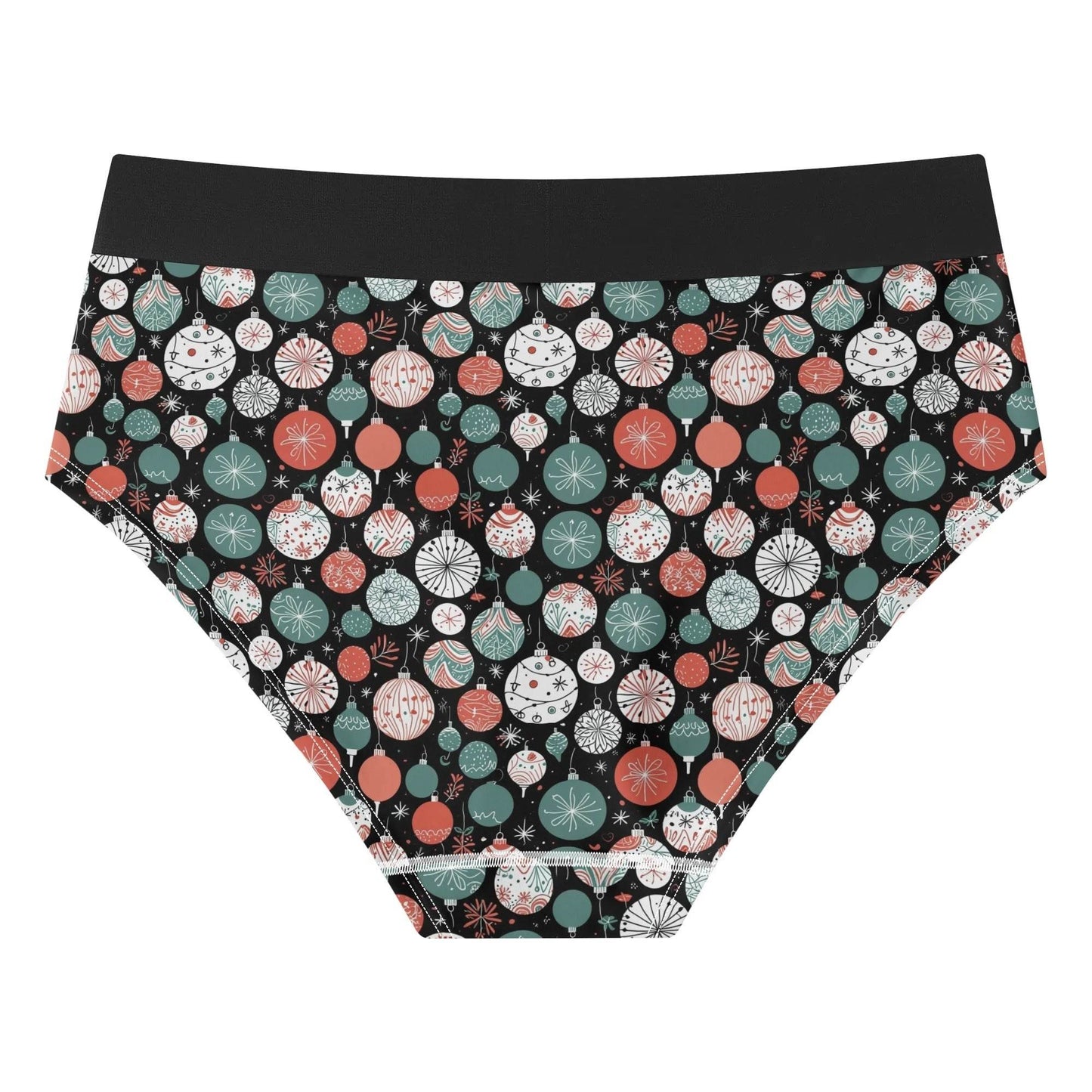 Women's Mid Waisted Colorful Ornaments Briefs - DeRose Seasonal