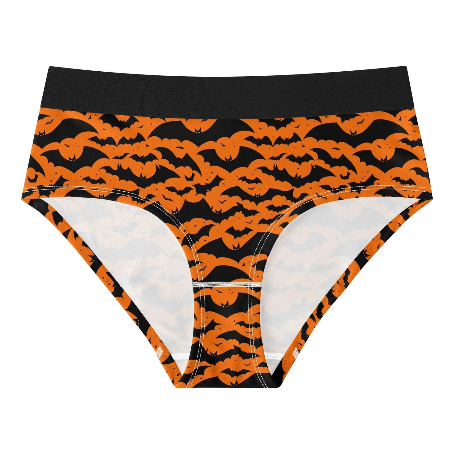 Women's Mid Waisted Halloween Bats Briefs - DeRose Seasonal