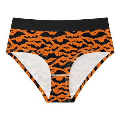 Women's Mid Waisted Halloween Bats Briefs - DeRose Seasonal