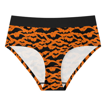 Women's Mid Waisted Halloween Bats Briefs - DeRose Seasonal