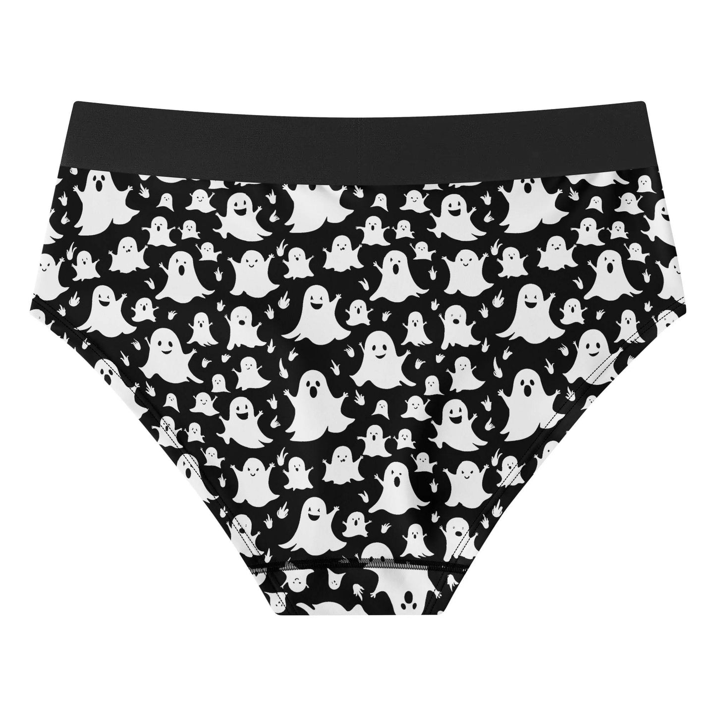 Women's Mid Waisted Spooky Ghost Briefs - DeRose Seasonal