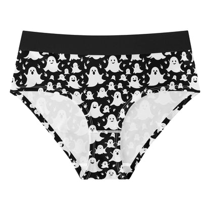 Women's Mid Waisted Spooky Ghost Briefs - DeRose Seasonal