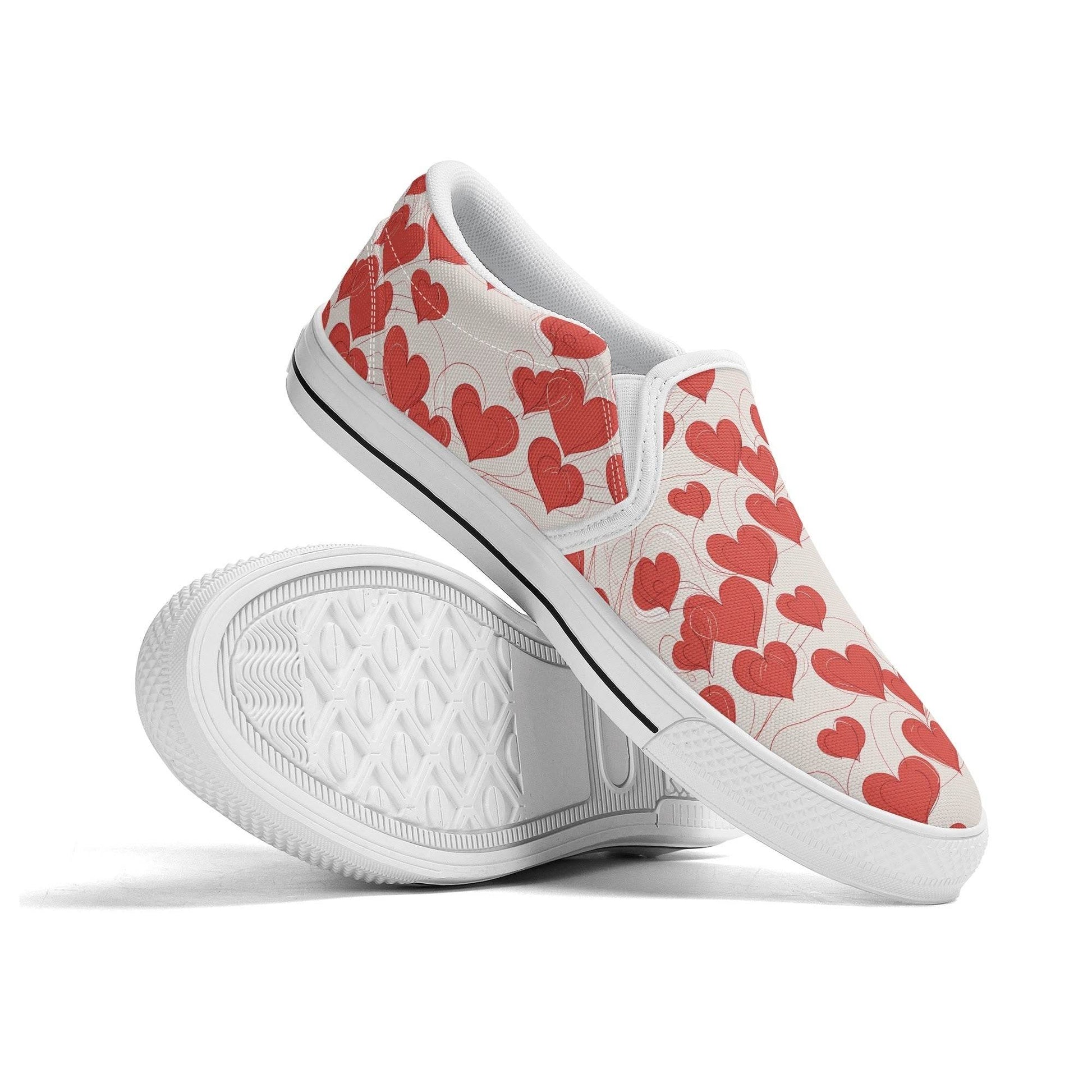 Women's Minimal Hearts Rubber Slip On Shoes - DeRose Seasonal