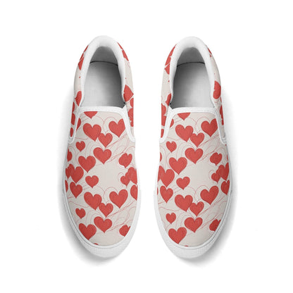 Women's Minimal Hearts Rubber Slip On Shoes - DeRose Seasonal